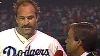 1988 WS Gm1 Costas interviews Gibson after historic walk-off homer