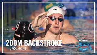 Jack Aikins Strong in Mens 200 Back  2022 Phillips 66 National Championships  Irvine CA