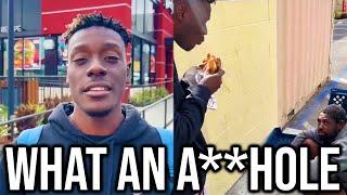 Bad YouTuber Bullies Homeless Guy For Clout...