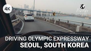 Driving Kei Car Olympic Expressway - Seoul South Korea  4K 60FPS POV Tour  Engine white noise