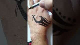 Simple Tribal on Hands  tattoo pen