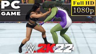 WWE 2K22  SHE-HULK V CHYNA & NIA JAX  Requested 2v1 Match 60 FPS PC