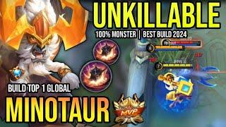 MINOTAUR BEST BUILD 2024  BUILD TOP 1 GLOBAL MINOTAUR GAMEPLAY  MOBILE LEGENDS