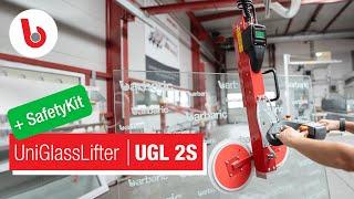 Barbaric Uni Glass Lifter UGL 2S + SafetyKit  250 kg  Vertical glass handling made easy