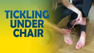 Tickling Under Chair #girl #teen #ticklish