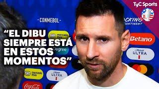 MESSI Y LOS JUGADORES DE LA SCALONETA LUEGO DEL PARTIDO SUFRIDO ANTE ECUADOR Y EL PASE A SEMIFINAL