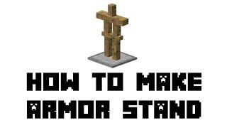 Minecraft How to Make Armor Stand