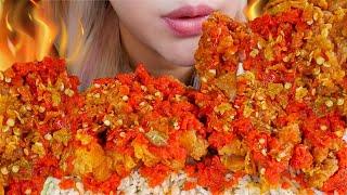 ASMR AYAM GEPREK BENSU NASI DAUN JERUK  SPICY CRUSHED FRIED CHICKEN LIME LEAVES RICE