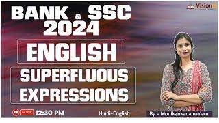 Superfluous expressions  English  BANK  SSC  Hind-Eng  By Moni maam @VisionQ
