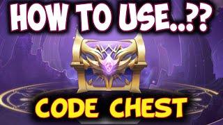 Code Chest - How to enter the code and claim prize  Mirage Code Chest mobile legends adventure