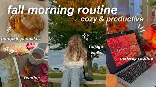 fall morning routine  productive cozy & aesthetic