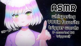 ASMR whispering trigger words for sleep  yapping.. other triggers...yap yap...   3DIO #asmr