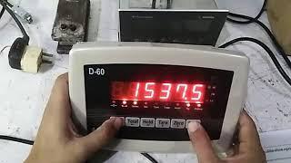 Sang D60 Indicator Calibration Process with 10kg Division 50 Ton Capacity