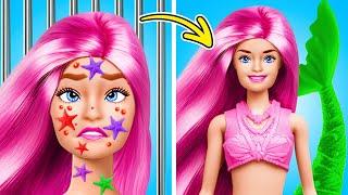 Mermaid Makeover in Jail Poor vs Rich vs Giga Rich Hacks