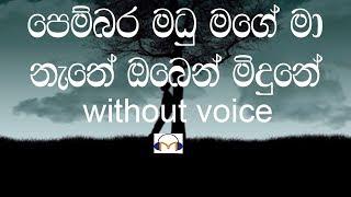 Pembara Madu Mage Karaoke Without Voice පෙම්බර මධු මගේ