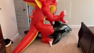 Inflatable double-layered vinyl dragon suit