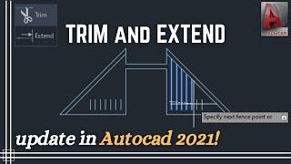 Autocad - TRIM and Extend New Update in Autocad 2021