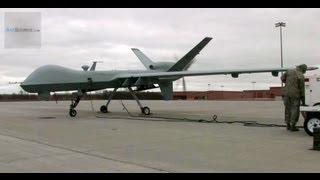 MQ-9 Reaper UAV Drone - Missile Unload Taxi Launch and Recovery