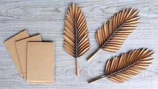 CARDBOARD REALISTIC LEAVES  DIY Home Decor Ideas  Paper Leaves  Arts & Crafts