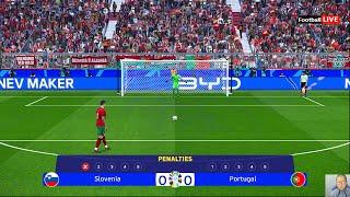 LIVE PENALTIES  PORTUGAL vs SLOVENIA I UEFA EURO 2024 - MATCH LIVE TODAY  REALISTIC PES GAME