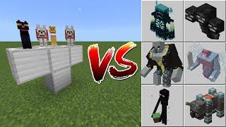 Cats and Dogs Golem vs Minecraft Monsters