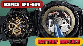 Casio Edifice EFR-539 Watch Battery Replacement  SolimBD