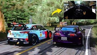 Toyota Supra vs Rally Car Intense Touge Battle - Assetto Corsa CAMMUS C12 - Gameplay