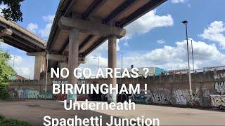 Dangerous Parts Of Birmingham UK ENGLAND Underneath Spaghetti Junction ?