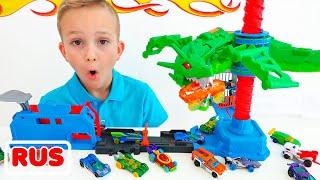 Влад и Ники играют в Ultimate Garage  Hot Wheels City