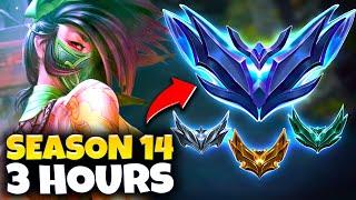How to CLIMB to DIAMOND in 3 HOURS...with ONLY Akali Season 14 Guide