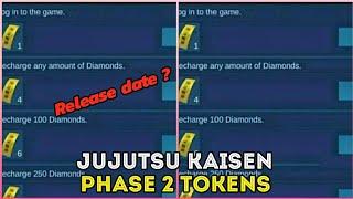 JUJUTSU KAISEN PHASE 2 TOKENS RELEASE DATE  JJK MOBILE LEGENDS 2023