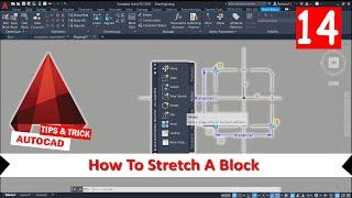 Autocad How To Stretch A Block  Ampliation Dash Block