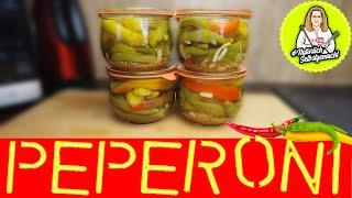 Peperoni oder Chili einkochen als Antipasti für den Winter - ohne Kühlung haltbar