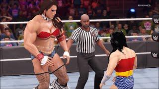 Wonder Woman vs. Maneater - WWE 2K22 - Royal Girl Fights ️