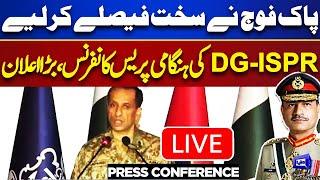 LIVEDG ISPR Ahmed Sharif Chaudhry Press Conference- BAN on PTI-Article 6 on Imran Khan-Army Chief