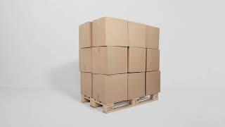 Zimoun  18 prepared dc-motors cardboard boxes 40x40x40 cm palette 2013