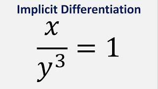 Implicit Differentiation  xy^3 = 1