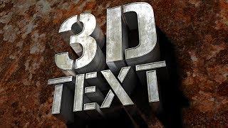 Photoshop How to Create Realistic Texture-wrapped 3D Text in CS6