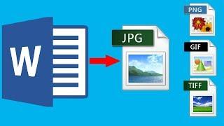 How to Convert Word File to JPEG Save Word document as image png jpeg gif tif bmp