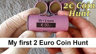 My first 2 Euro Coin Roll Hunting for commemorative coins