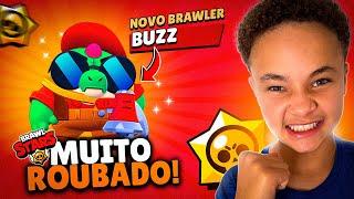 LIBEBEREI O BUZZ BRAWLLER MUITO APELÃO E AMASSEI NAS PARTIDAS DE BRAWL STAR