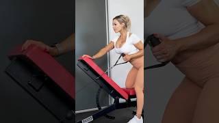 Stephanie Sanzo Cable Sissy Squats #shorts #shoulderworkout #cable #squats  #biceps #glutes #fitness