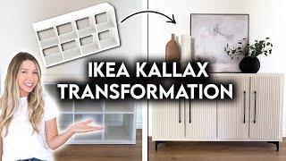 DIY IKEA HACK KALLAX TRANSFORMATION  FLUTED SIDEBOARD