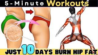 HIP FAT  EASY 5 MINUTE WORKOUT TO LOSE HIP FAT AT HOME