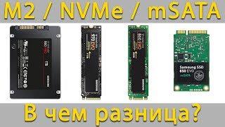 Типы накопителей M2 SSD NVMe HDD или mSATA - Как выбрать и в чем разница