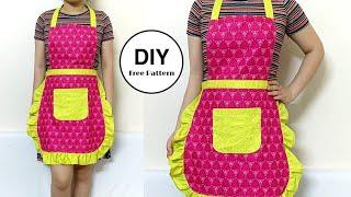 FREE PATTERN Diy sew Cute Apron  Easy Sewing Tutorial for Beginner