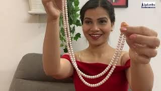 Buy 2 line White Pearls Necklace  Hyderabadi Pearl jewellery with low cost