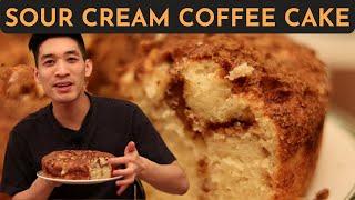 The SOFTEST Sour Cream Coffee Cake Recipe LIGHT & FLUFFY - Super Easy Dessert  Danlicious