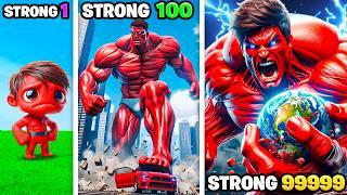 Weakest To STRONGEST RED HULK In GTA 5