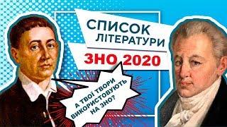 Список літератури на ЗНО 2020. Підготовка до ЗНО Укр Літ